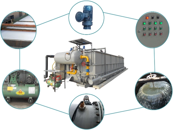 Water Treatment Equipment Flat-Flow Dissolved Air Flotation for Sewage Treatment Plant