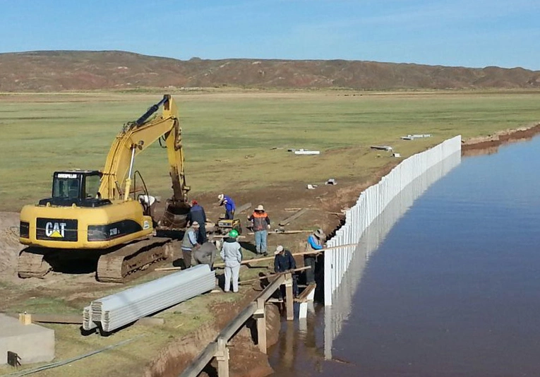 PVC Sheet Pile Vinyl Sheet Piling for Floodwall Flood Protection Structures