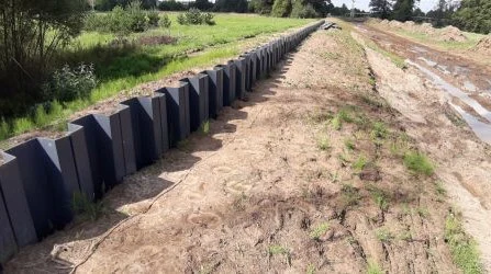 PVC Sheet Pile Vinyl Sheet Piling for Floodwall Flood Protection Structures